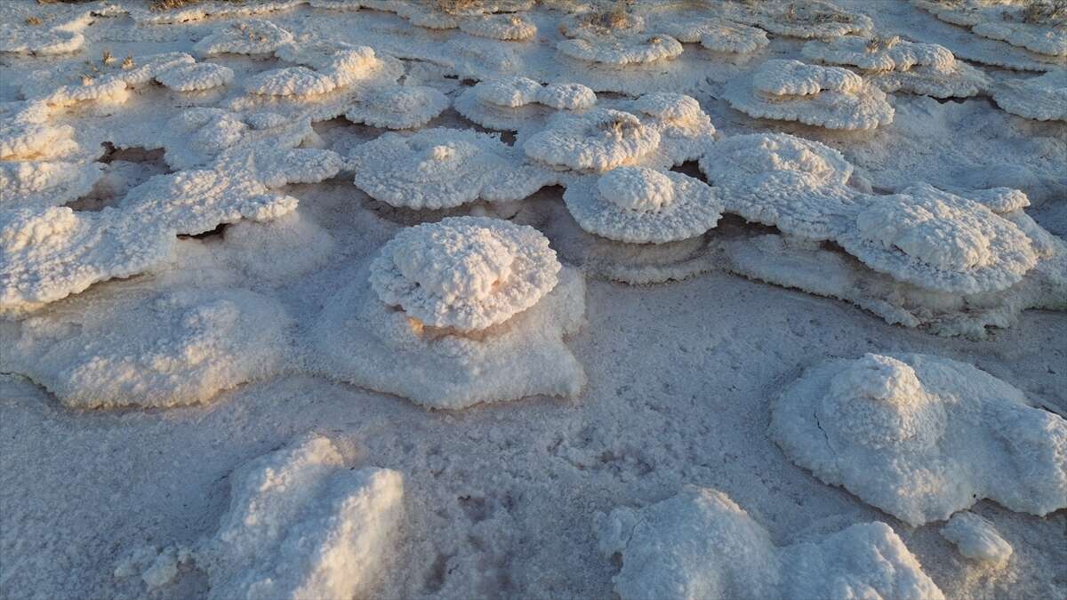 Tuz Gölü’nde doğal sanat eserleri oluştu 4